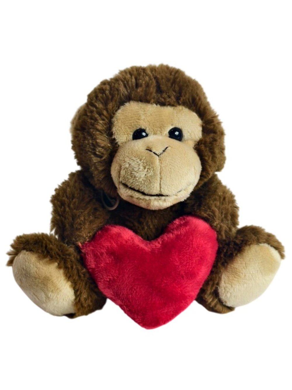 Bayview Supply Valentines Monkey Holding Red Heart 6"Adorable Plush Brown Gift
